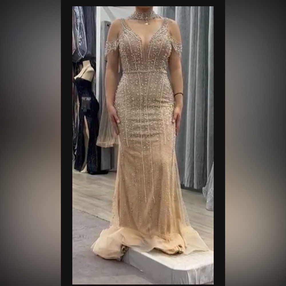 Elegant Beaded Evening Gown